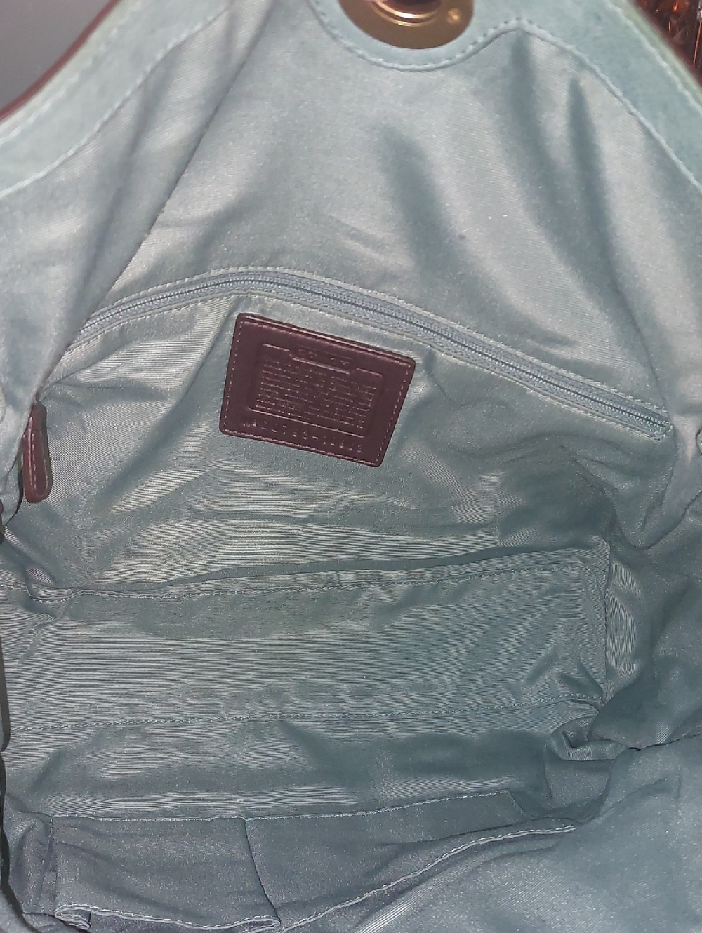 Coach Chelsea 1941 rare Mineral Pond Color With Dark Brown Trim 10963 - Picture 12 of 15
